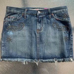 Seven for all mankind Y2k denim mini skirt